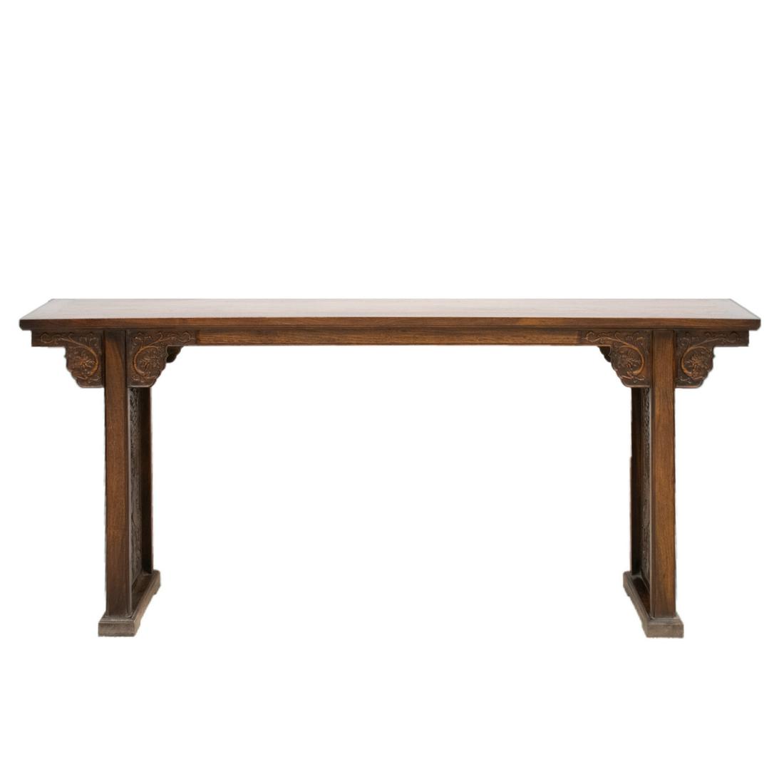 CHINESE HUANGHUALI PHOENIX RELIEFS LONG ALTAR TABLE (1 of 8)