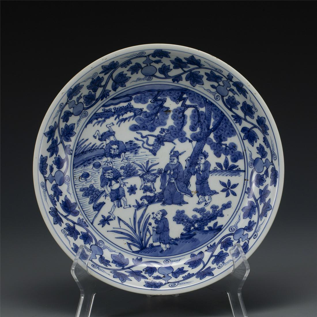 MING JIAJING BLUE & WHITE PLATE (1 of 8)