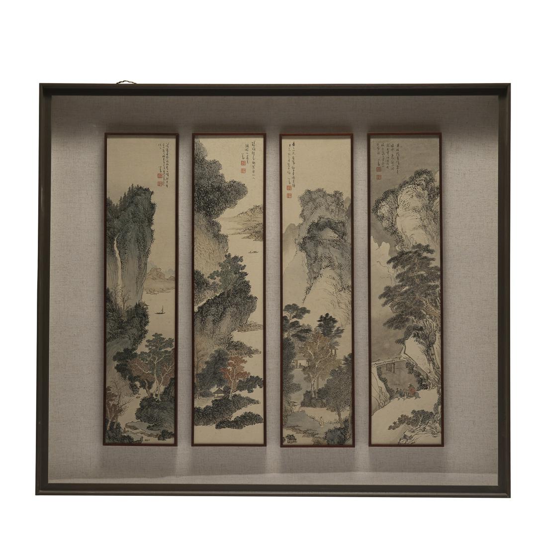 Framed Puru Landscape Quadruplets (1 of 7)