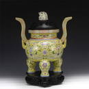 QING QIANLONG FAMILLE ROSE LARGE INCENSE BURNER