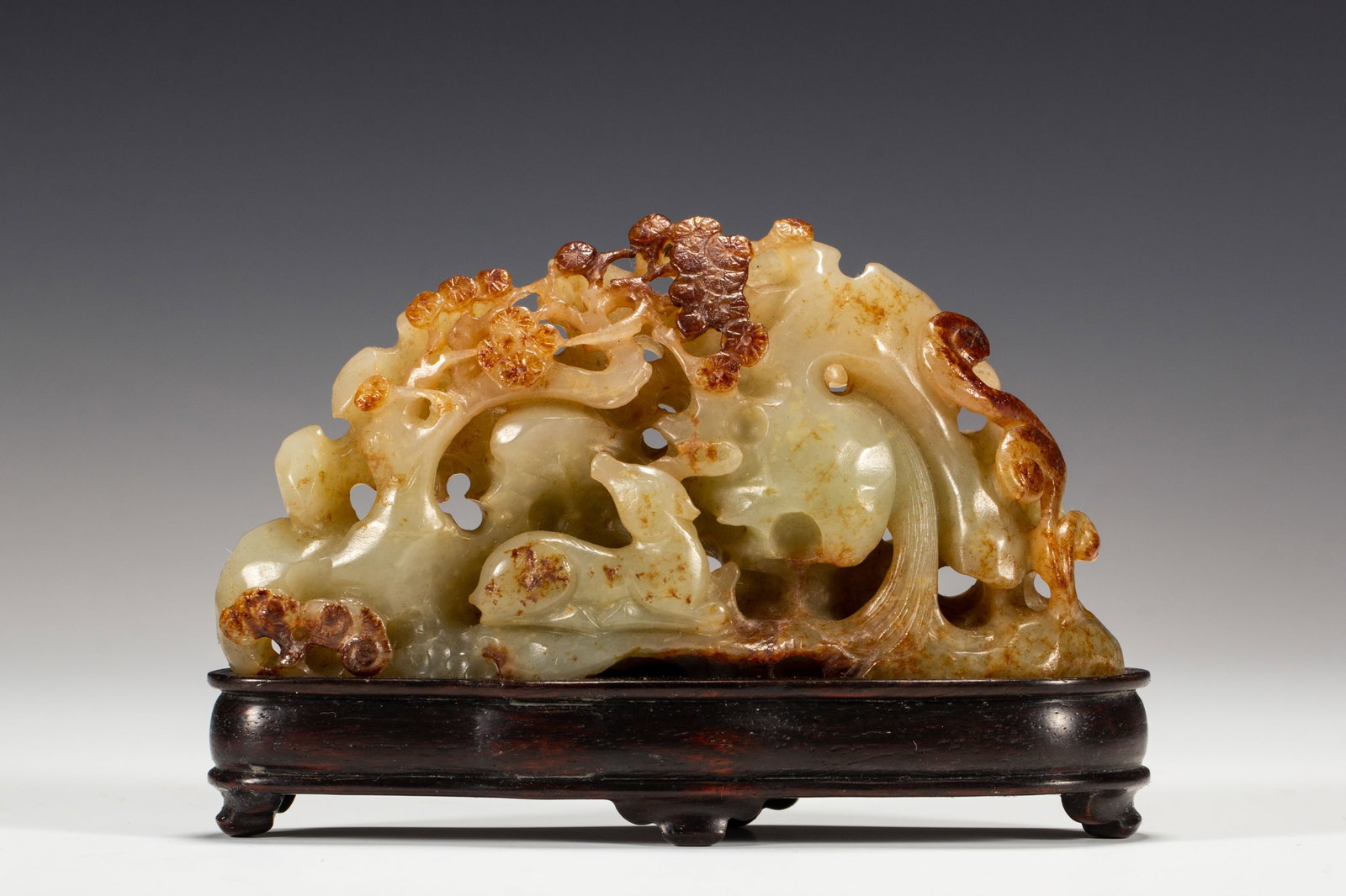 A CARVED JADE BOULDER ORNAMENT (1 of 9)