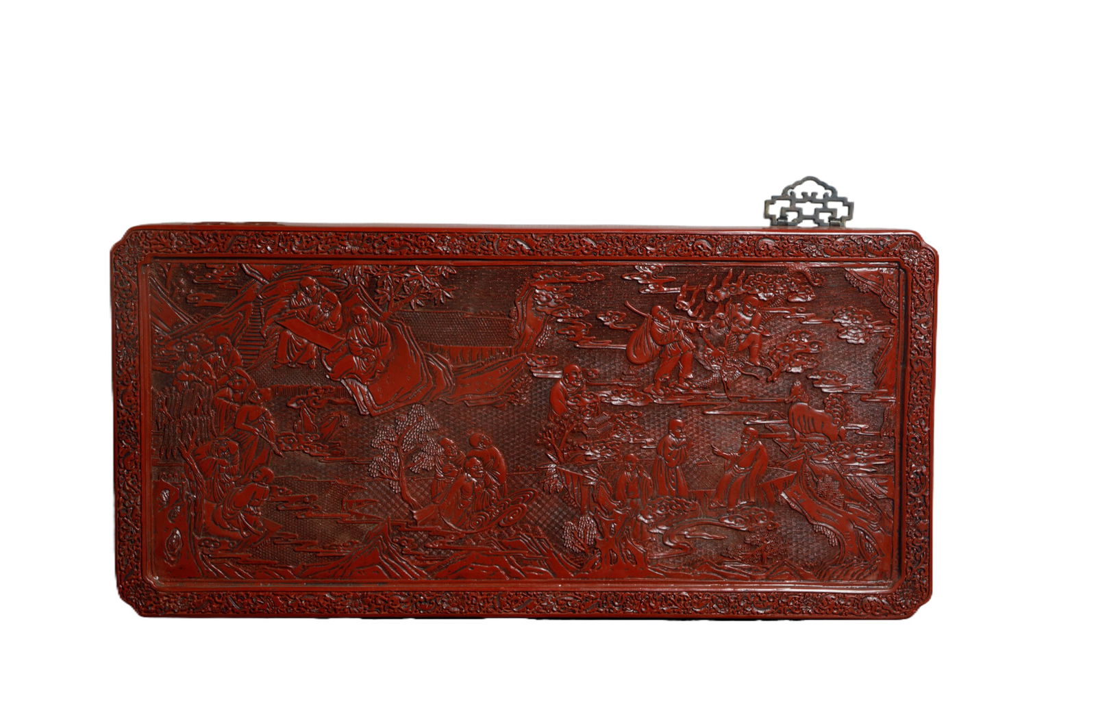 RED CINNABAR RELIEFS WALL PANEL (1 of 8)