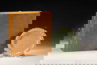 A RU-WARE LOBED DISH WITH BOX