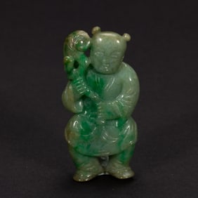 JADEITE CARVING OF A LAD