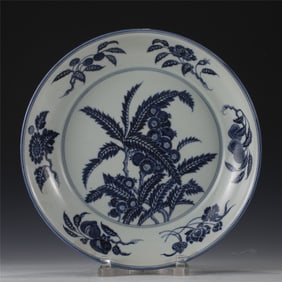 MING XUANDE BLUE & WHITE PLATE