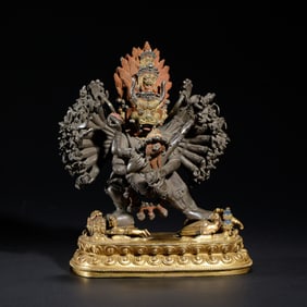 EXQUISITE STATUE OF YAMANTAKA VAJRA IN TIBETAN BUDDHISM