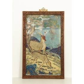 CLOISONNE ENAMEL PAINTING HANGING SCREEN
