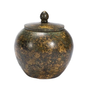 BRONZE LIDDED JAR