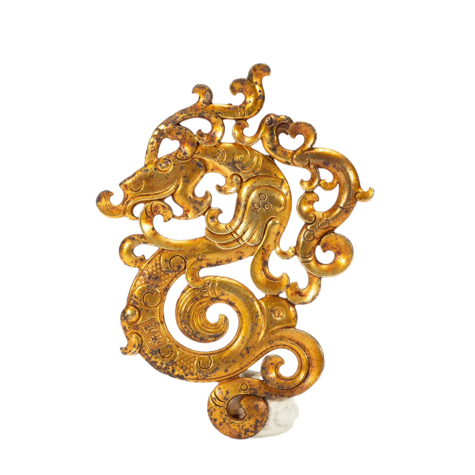 GILDED BRONZE DRAGON - SHAPED ORNAMENT (1 of 8)