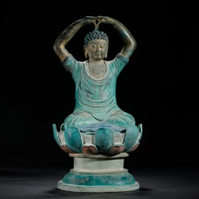BRONZE BUDDHA STATUE WITH UNIQUE POSTURE