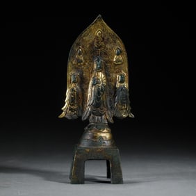 GILT - BRONZE BUDDHIST STATUE