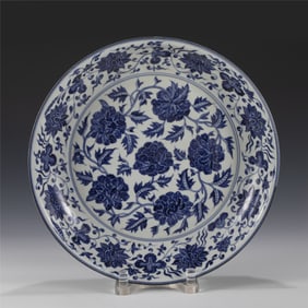 MING BLUE & WHITE PLATE