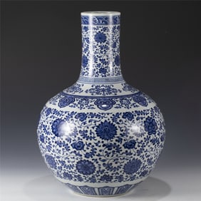 QING BLUE & WHITE CELESTIAL VASE