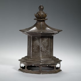 BRONZE BUDDHIST PAGODA