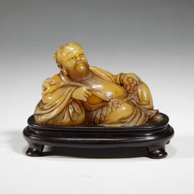 SHOUSHAN STONE - CARVED FIGURE STATUE