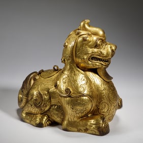 GILT - BRONZE MYTHICAL BEAST ORNAMENT