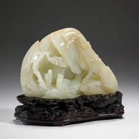 WHITE JADE MOUNTAIN - SHAPED CARVING