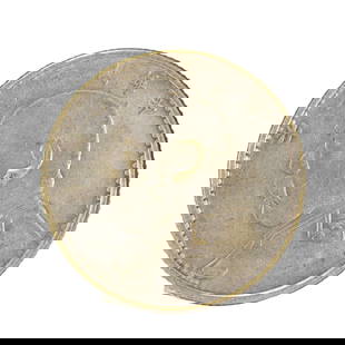 SILVER COIN: Measurements: L. 2.5 cm. W. 2.5 cm. Weight 10 grams. The obverse side is minted with a profile of Yuan Shikai and the inscription "XX year of the Republic of China".