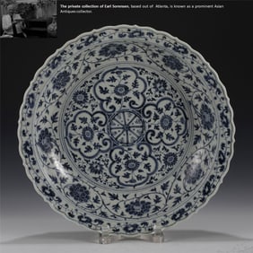 MING BLUE & WHITE PLATE