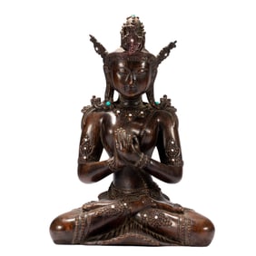 WOODEN BUDDHIST STATUE