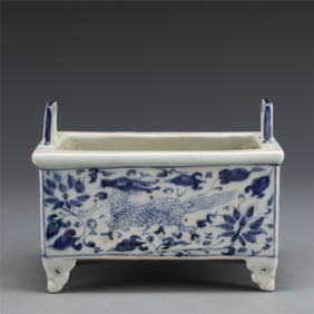 MING BLUE & WHITE INCENSE BURNER