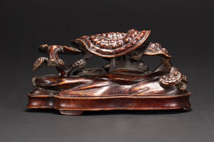 WOOD - CARVED GANODERMA LUCIDUM ORNAMENT