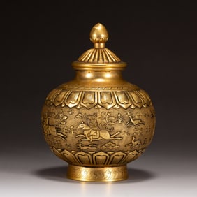 GILT - BRONZE LIDDED JAR