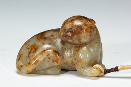JADE - CARVED MYTHICAL BEAST ORNAMENT