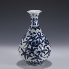 MING XUANDE BLUE & WHITE YUHU SPRING VASE