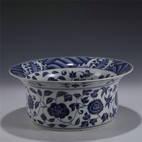 MING BLUE & WHITE WATER POT