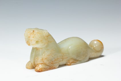 JADE - CARVED TIGER - SHAPED ORNAMENT
