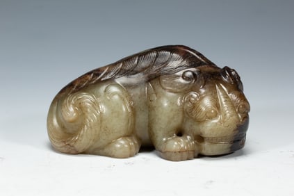 JADE - CARVED MYTHICAL BEAST ORNAMENT