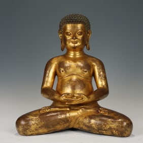 GILT - BRONZE BUDDHA STATUE