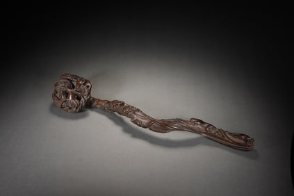 WOOD - CARVED RUYI SCEPTRE