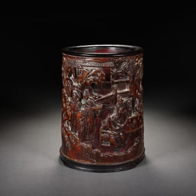 CHINESE BAMBOO BRUSH POT
