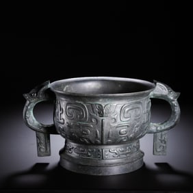 CHINESE RITUAL VESSEL BRONZE GUI