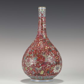 YONGZHENG FAMILLE ROSE PORCELAIN BOTTLE
