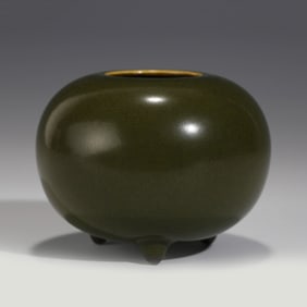 QIANLONG TEA DUST GLAZED INCENSE BURNER