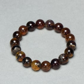 AMBER BRACELET WITH ROUND BEADS