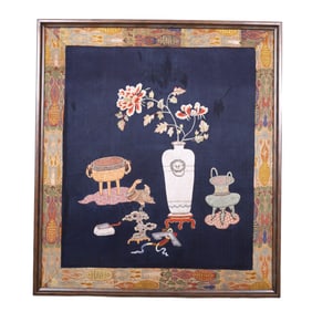 TRADITIONAL CHINESE STILL - LIFE EMBROIDERY ARTWORK