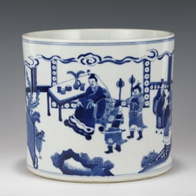 QING BLUE & WHITE PEN HOLDER