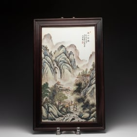 WANG YETING STYLE FAMILLE ROSE PORCELAIN PLATE