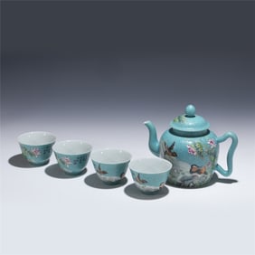 QING YONGZHENG FAMILLE ROSE TEA SET