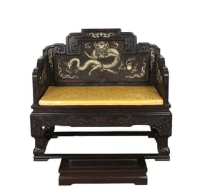 CHINESE IMPERIAL CHAIR WITH DRAGON PATTERN
