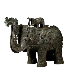 CHINESE BRONZE ELEPHANT ZUN