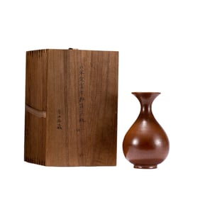 DING KILN PURPLE - GLAZED MEIPING VASE