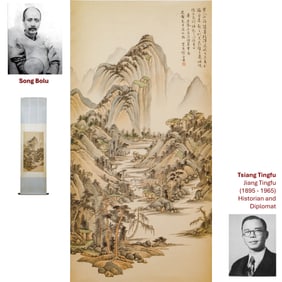 SONG BOLU WATERSIDE LANDSCAPE SCROLL PAINTING