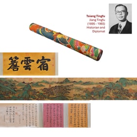 QING WATERSIDE LANDSCAPE LONG HAND SCROLL