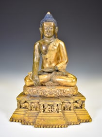 IMPORTANT GILT BRONZE SHAKYAMUNI BUDDHA'S