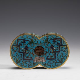 QING QIANLONG CLOISONNE BOX